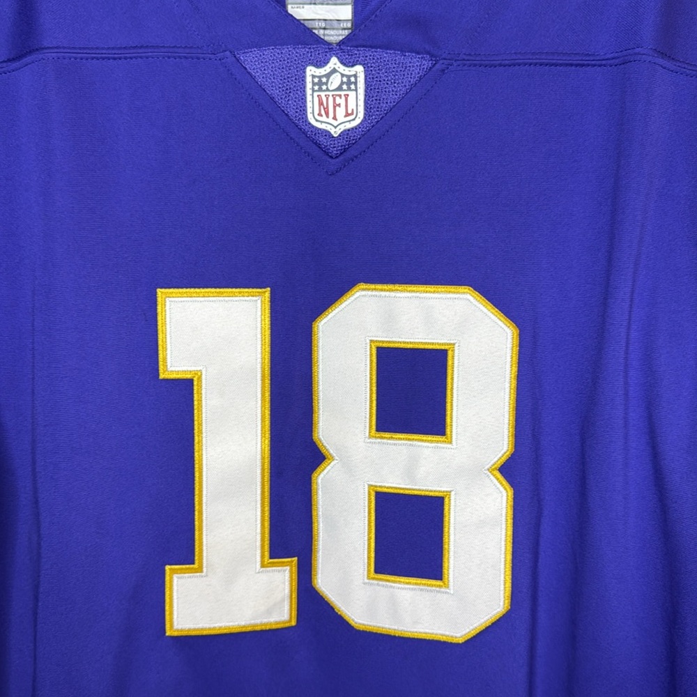 NWT NFL Players Size XXL Justin Jefferson 18 Football Alternate Game Jersey - Picture 5 of 12